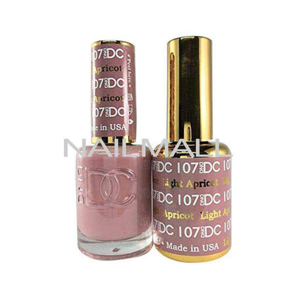 DND DC - Matching Gel and Nail Lacquer - DC107 Light Apricot nailmall