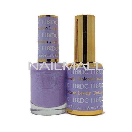 DND DC - Matching Gel and Nail Lacquer - DC118 Unicorn Lovely Duo - Gel & Lacquer Combo