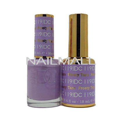 DND DC - Matching Gel and Nail Lacquer - DC119 Frosty Taro Duo - Gel & Lacquer Combo