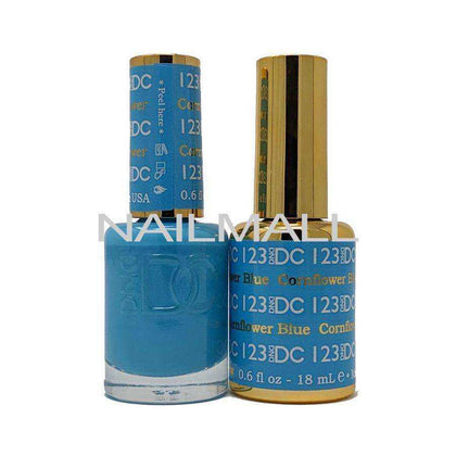 DND DC - Matching Gel and Nail Lacquer - DC123 Cornflower Blue Duo - Gel & Lacquer Combo