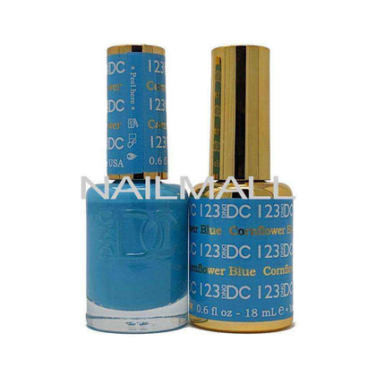 DND DC - Matching Gel and Nail Lacquer - DC123 Cornflower Blue nailmall