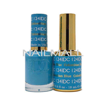 DND DC - Matching Gel and Nail Lacquer - DC124 Columbian Blue nailmall