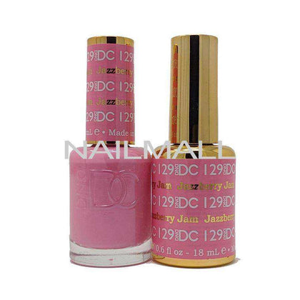 DND DC - Matching Gel and Nail Lacquer - DC129 Jazzberry Jam nailmall