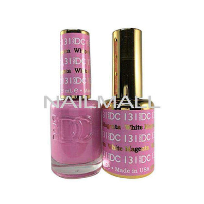 DND DC - Matching Gel and Nail Lacquer - DC131 White Magenta Duo - Gel & Lacquer Combo