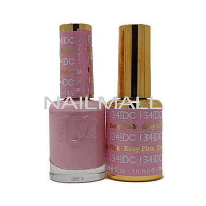 DND DC - Matching Gel and Nail Lacquer - DC134 Easy Pink Duo - Gel & Lacquer Combo