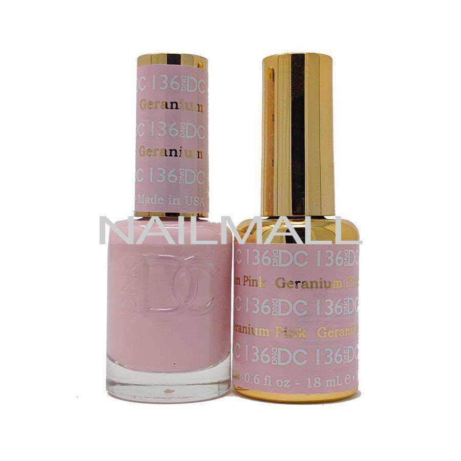 DND DC - Matching Gel and Nail Lacquer - DC136 Geranium Pink