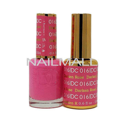 DND DC - Matching Gel and Nail Lacquer - DC16 Darken Rose Duo - Gel & Lacquer Combo