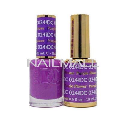 DND DC - Matching Gel and Nail Lacquer - DC24 Purple Flower Duo - Gel & Lacquer Combo