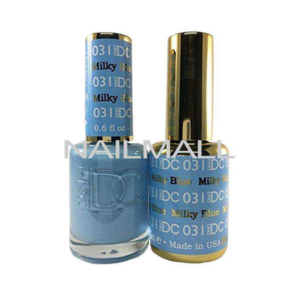 DND DC - Matching Gel and Nail Lacquer - DC31 Milky Blue Duo - Gel & Lacquer Combo