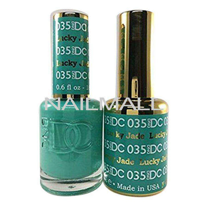 DND DC - Matching Gel and Nail Lacquer - DC35 Lucky Jade Duo - Gel & Lacquer Combo