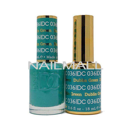 DND DC - Matching Gel and Nail Lacquer - DC36 Dublin Green nailmall