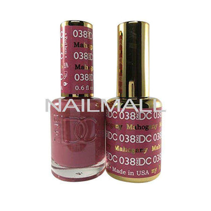 DND DC - Matching Gel and Nail Lacquer - DC38 Mahogany Duo - Gel & Lacquer Combo