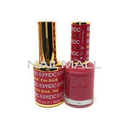 DND DC - Matching Gel and Nail Lacquer - DC39 Fire Brick nailmall