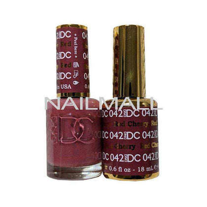 DND DC - Matching Gel and Nail Lacquer - DC42 Red Cherry nailmall