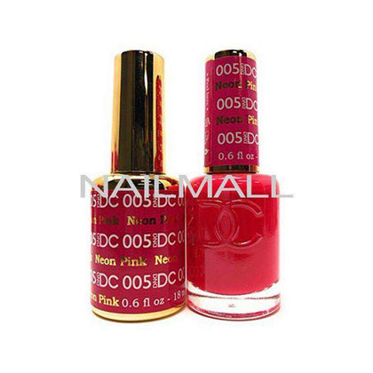 DND DC - Matching Gel and Nail Lacquer - DC5 Neon Pink Duo - Gel & Lacquer Combo