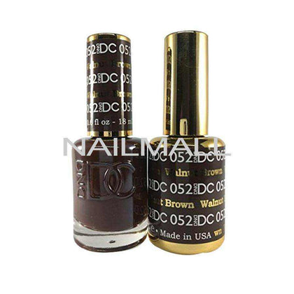 DND DC - Matching Gel and Nail Lacquer - DC52 Walnut Brown Duo - Gel & Lacquer Combo