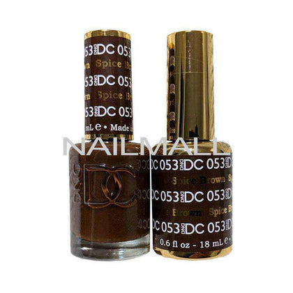 DND DC - Matching Gel and Nail Lacquer - DC53 Spiced Brown Duo - Gel & Lacquer Combo