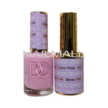 DND DC - Matching Gel and Nail Lacquer - DC59 Sheer Pink Duo - Gel & Lacquer Combo