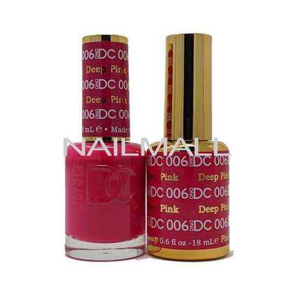 DND DC - Matching Gel and Nail Lacquer - DC6 Deep Pink Duo - Gel & Lacquer Combo