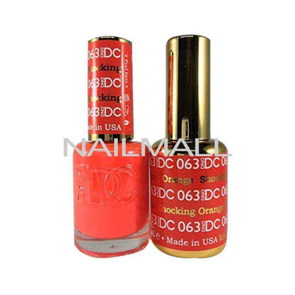 DND DC - Matching Gel and Nail Lacquer - DC63 Shocking Orange Duo - Gel & Lacquer Combo