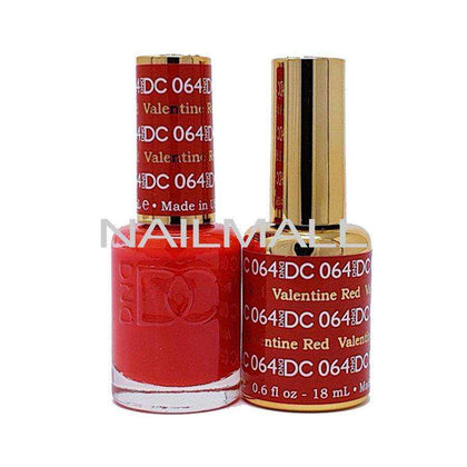 DND DC - Matching Gel and Nail Lacquer - DC64 Valentine Red Duo - Gel & Lacquer Combo