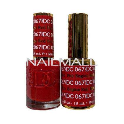 DND DC - Matching Gel and Nail Lacquer - DC67 Fire Engine Red Duo - Gel & Lacquer Combo