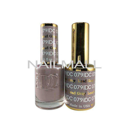 DND DC - Matching Gel and Nail Lacquer - DC79 Lead Gray nailmall