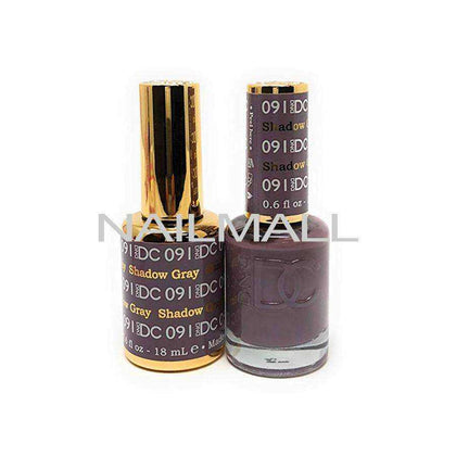 DND DC - Matching Gel and Nail Lacquer - DC91 Shadow Gray Duo - Gel & Lacquer Combo