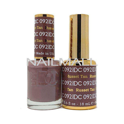 DND DC - Matching Gel and Nail Lacquer - DC92 Russet Tan nailmall
