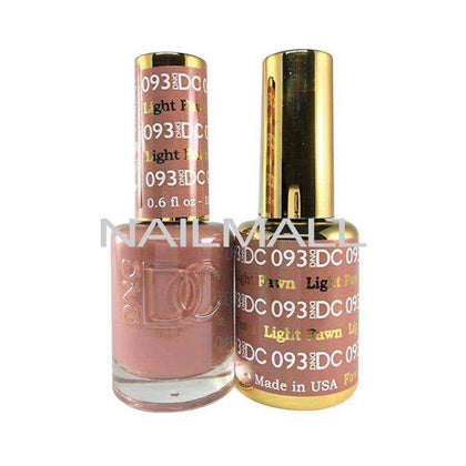 DND DC - Matching Gel and Nail Lacquer - DC93 Light Fawn nailmall
