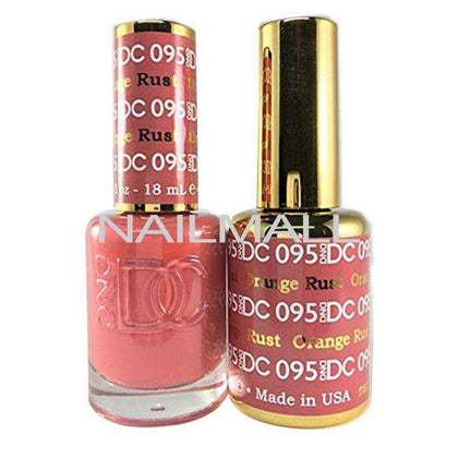 DND DC - Matching Gel and Nail Lacquer - DC95 Orange Rust Duo - Gel & Lacquer Combo