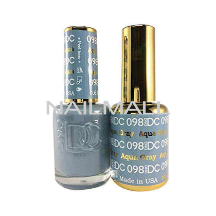 DND DC - Matching Gel and Nail Lacquer - DC98 Aqua Gray nailmall