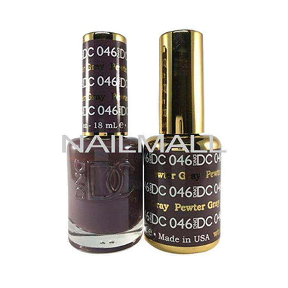 DND DC - Matching Gel and Nail Lacquer - Pewter Gray Duo - Gel & Lacquer Combo