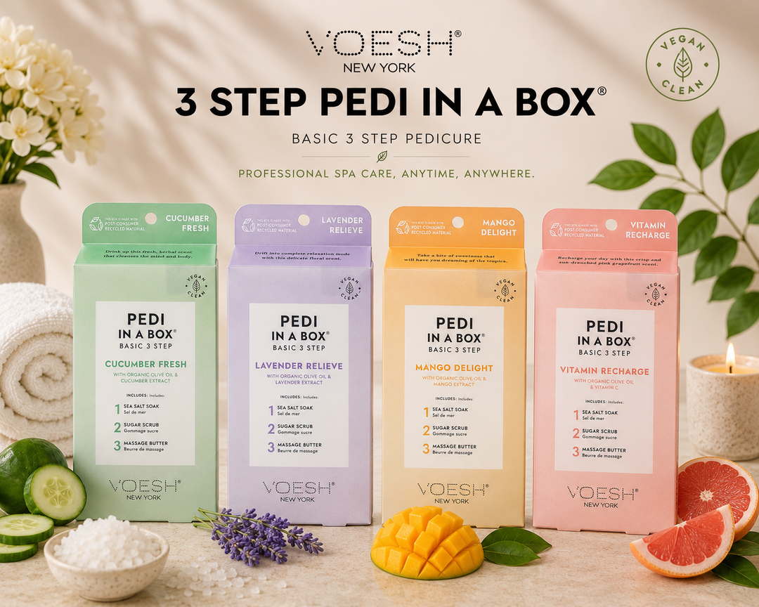 Voesh Pedi in a Box 3 Step | Disposable Spa Pedicure Kit