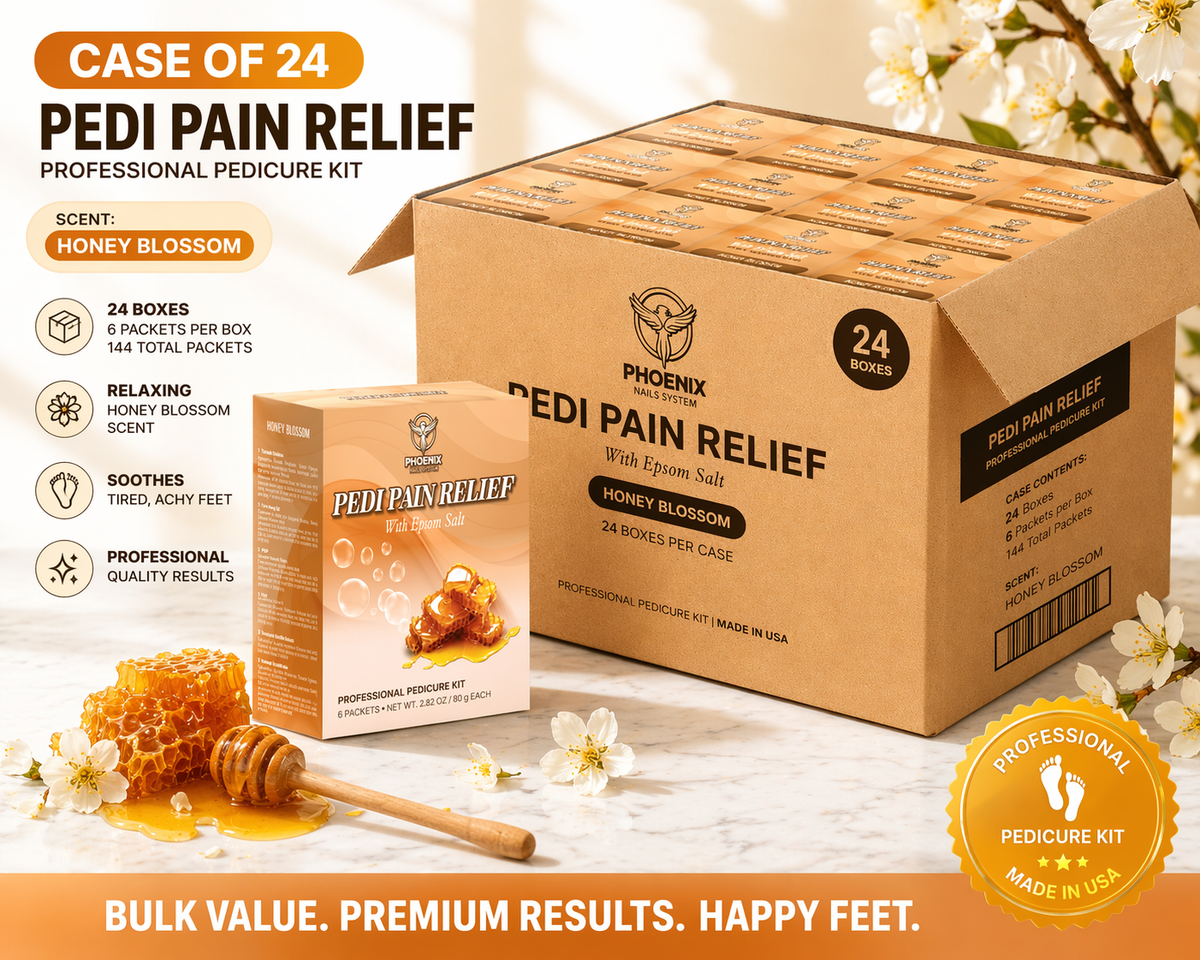 Phoenix Pedi Pain Relief Pedicure Kit + Bonus Kit, Liner, Candle | Case or Single