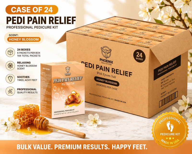 Phoenix Pedi Pain Relief Pedicure Kit + Bonus Kit, Liner, Candle | Case or Single