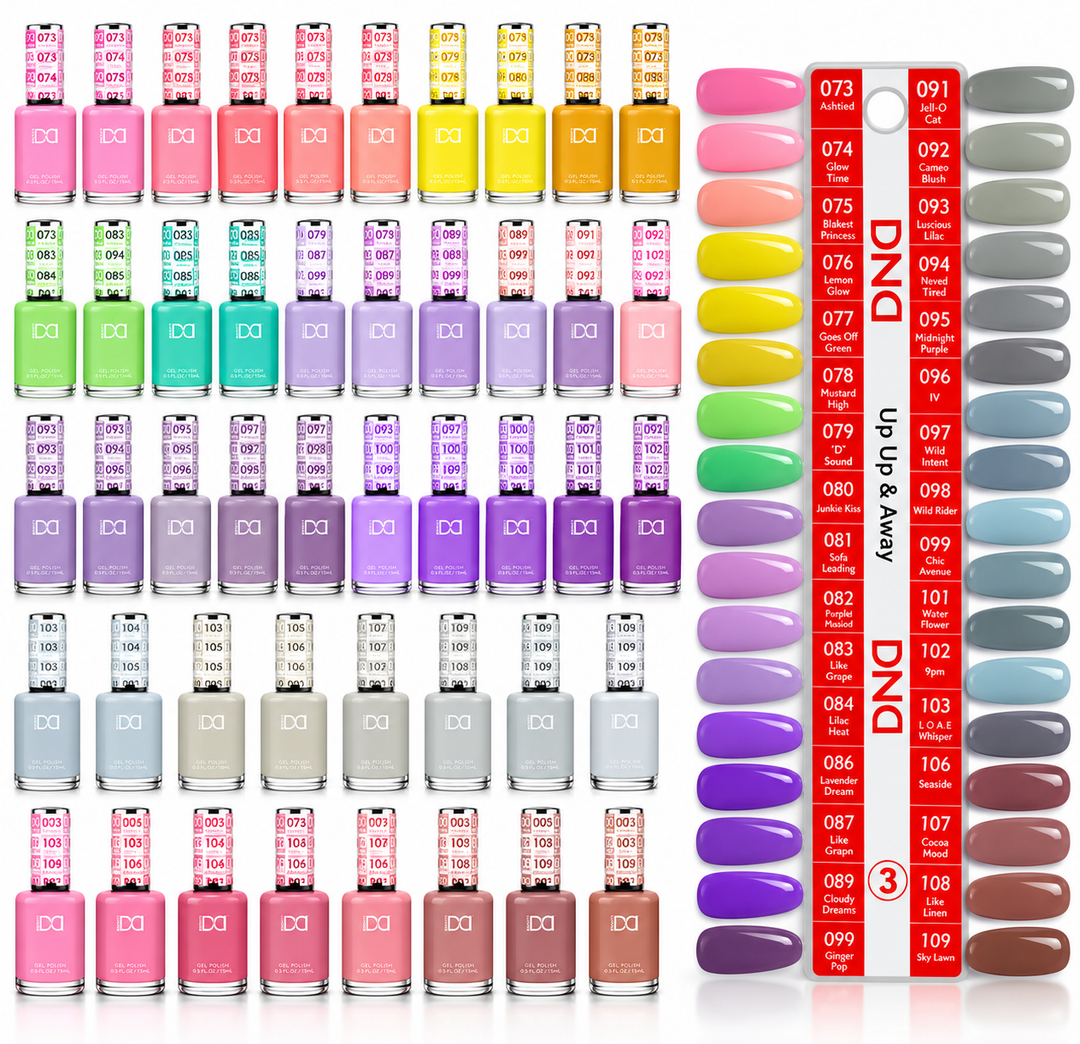 DND HEMA & TPO FREE Gel and Polish Duo Part 3 36pc Bundle - Up Up and Away Collection #73-109