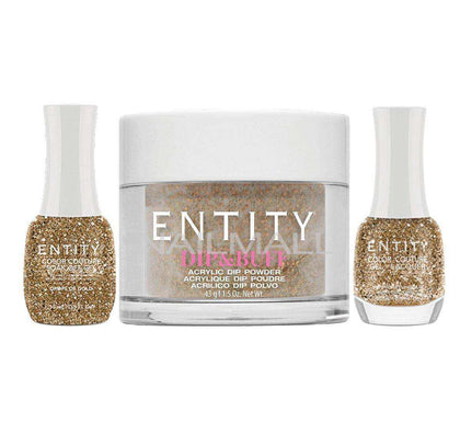 Entity Trio - Gel, Lacquer, & Dip Combo - DROPS OF GOLD - 5401869 Trio Set - Gel, Lacquer, & Dip