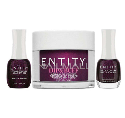 Entity Trio - Gel, Lacquer, & Dip Combo - MINI SKIRT MAROON - 5301863 Trio Set - Gel, Lacquer, & Dip