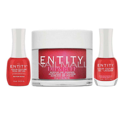 Entity Trio - Gel, Lacquer, & Dip Combo - RED RUM ROUGE - 5301875 Trio Set - Gel, Lacquer, & Dip