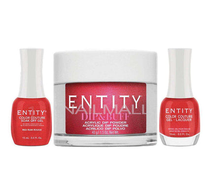 Entity Trio - Gel, Lacquer, & Dip Combo - RED RUM ROUGE - 5301875 nailmall