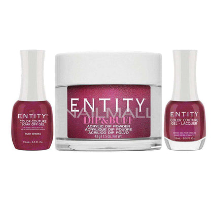 Entity Trio - Gel, Lacquer, & Dip Combo - RUBY SPARKS - 5301706 Trio Set - Gel, Lacquer, & Dip