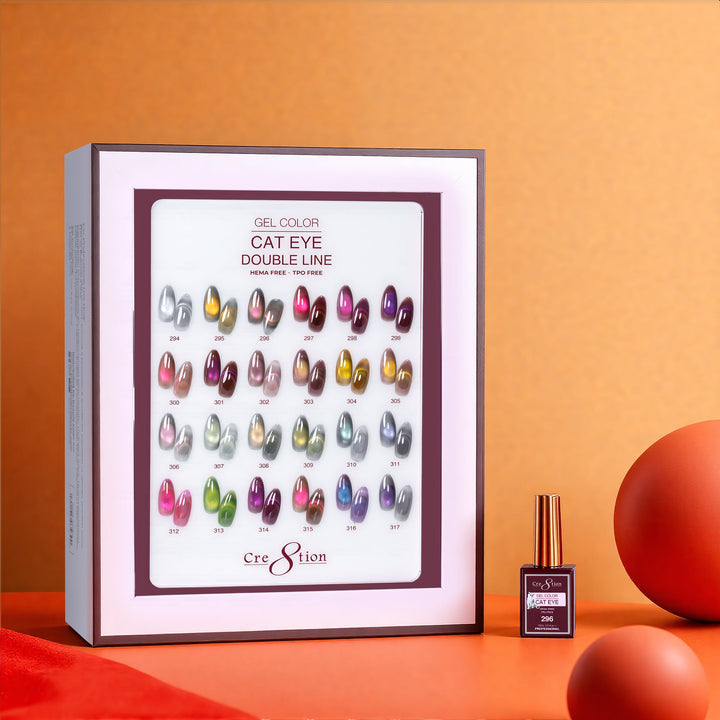 Cre8tion Cat Eye Double Line Kit - 24 Colors Gel Collection