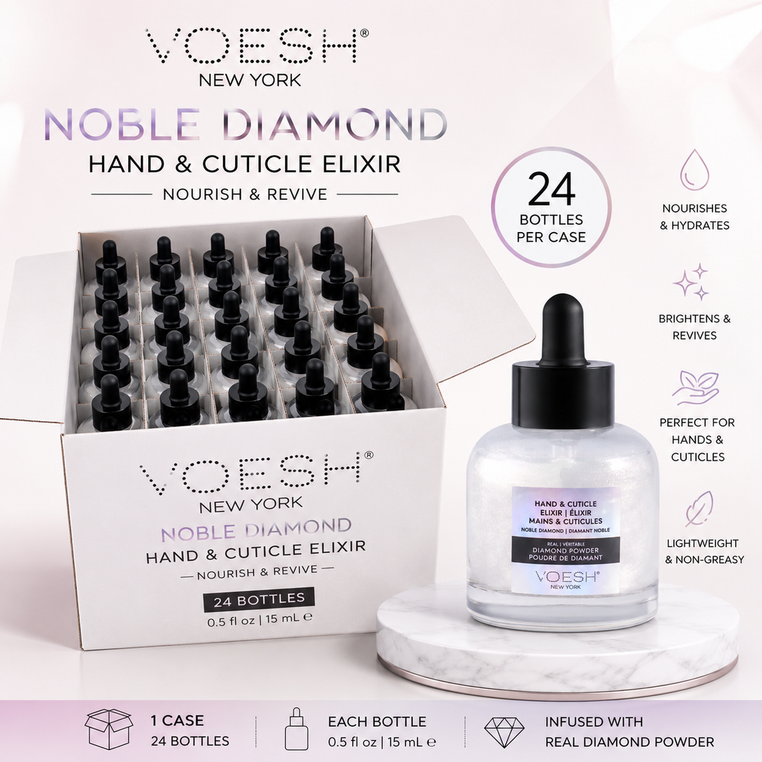 VOESH Hand & Cuticle Elixir Serum | 24K or Noble Diamond 1.69 fl oz.