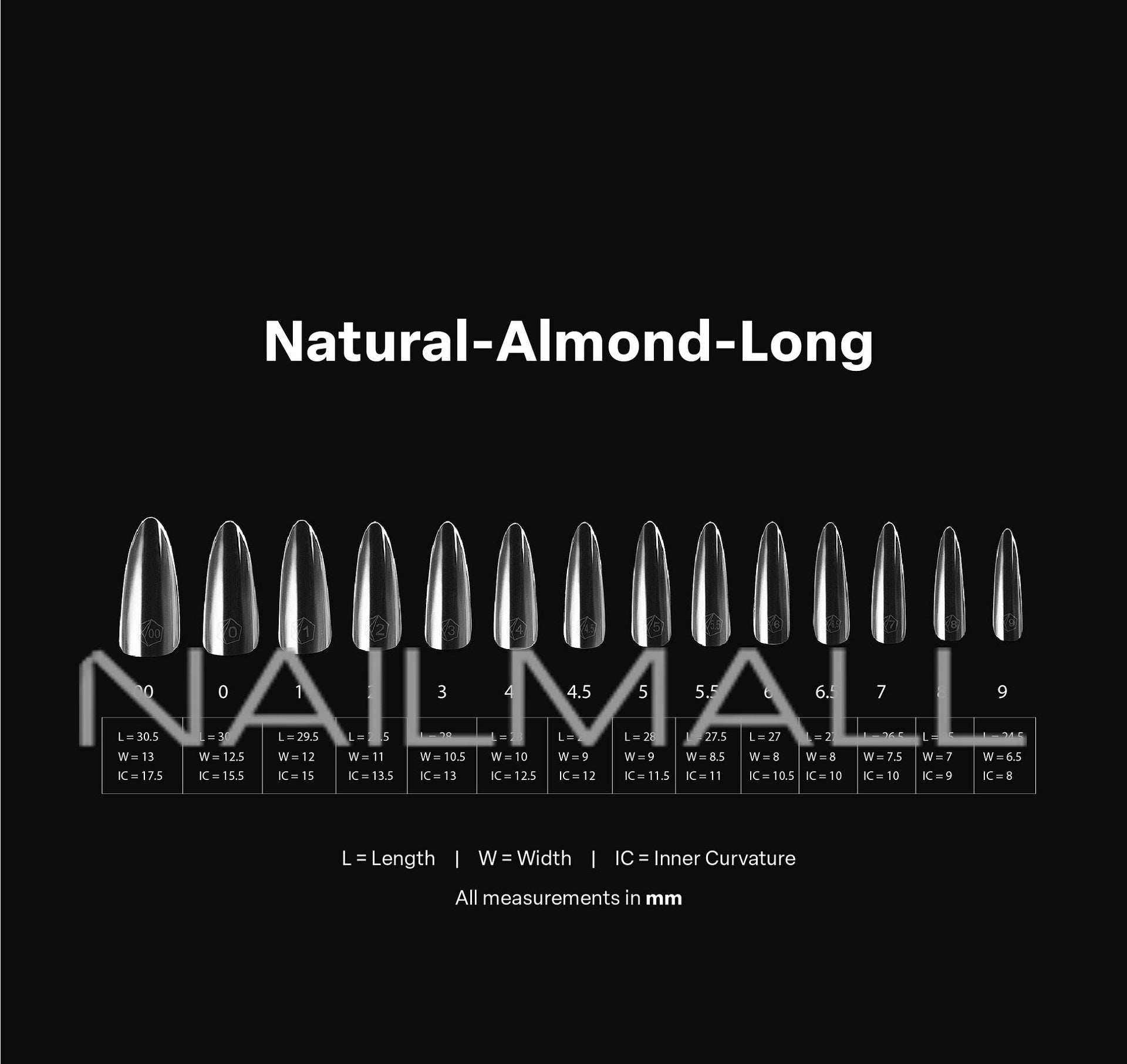 Gel-X Natural Almond Long 2.0 Box of Tips 14 sizes