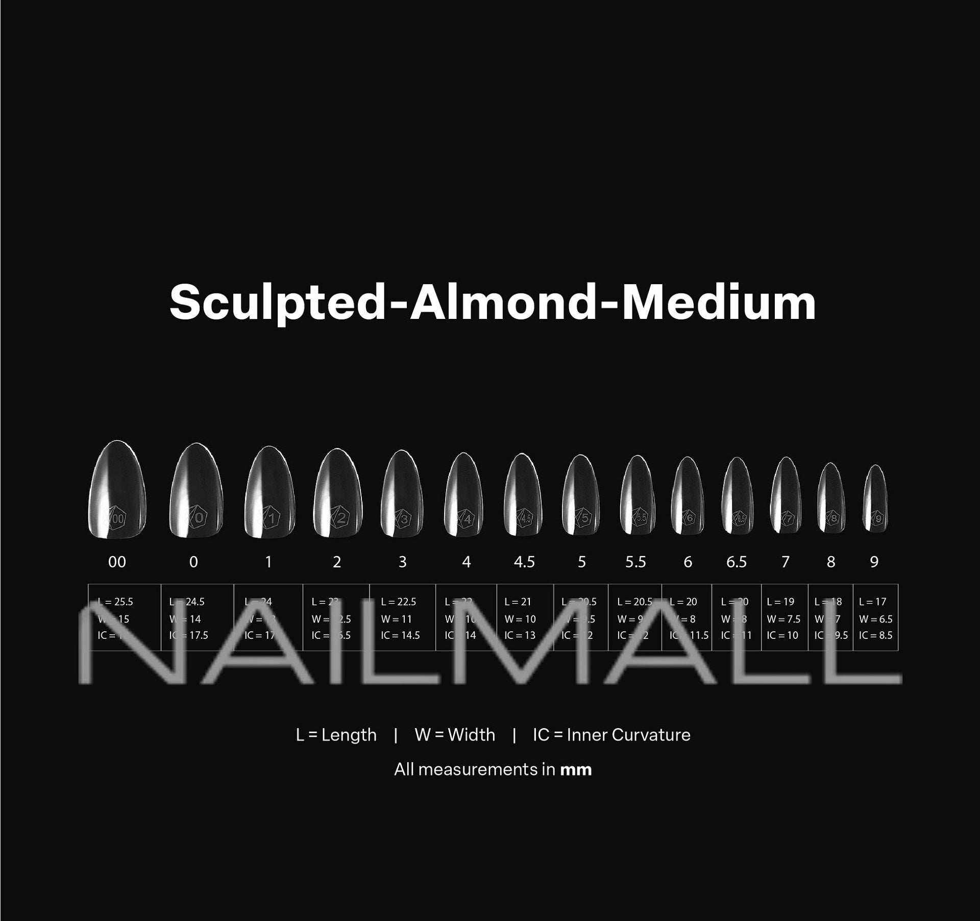 Gel-X Natural Almond Medium 2.0 Box of Tips 14 sizes