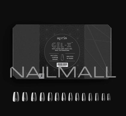 Gel-X Natural Coffin Short 2.0 Box of Tips 14 sizes nailmall