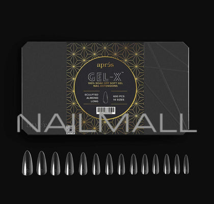 Gel-X Sculpted Almond Long 2.0 Box	of Tips 14 sizes nailmall
