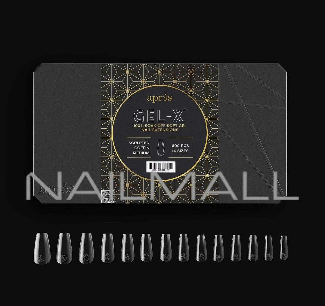 Gel-X Sculpted Coffin Medium Box of Tips 14 sizes 