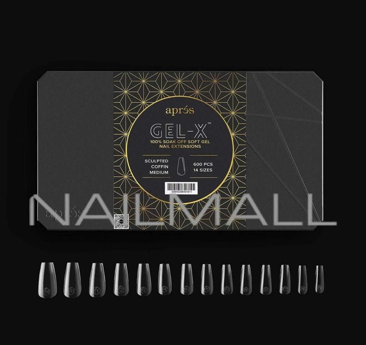 Gel-X Sculpted Coffin Medium Box of Tips 14 sizes 